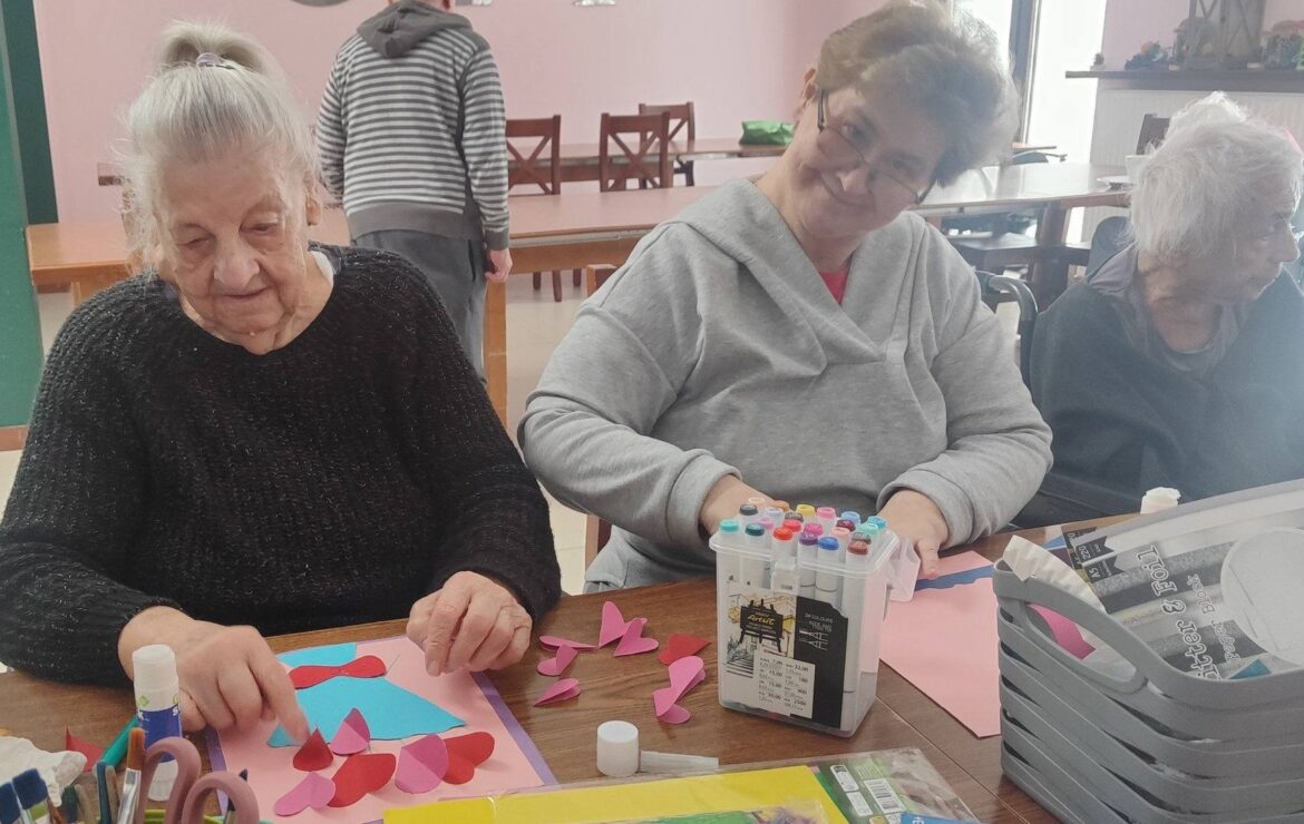 Walentynkowe prace plastyczne